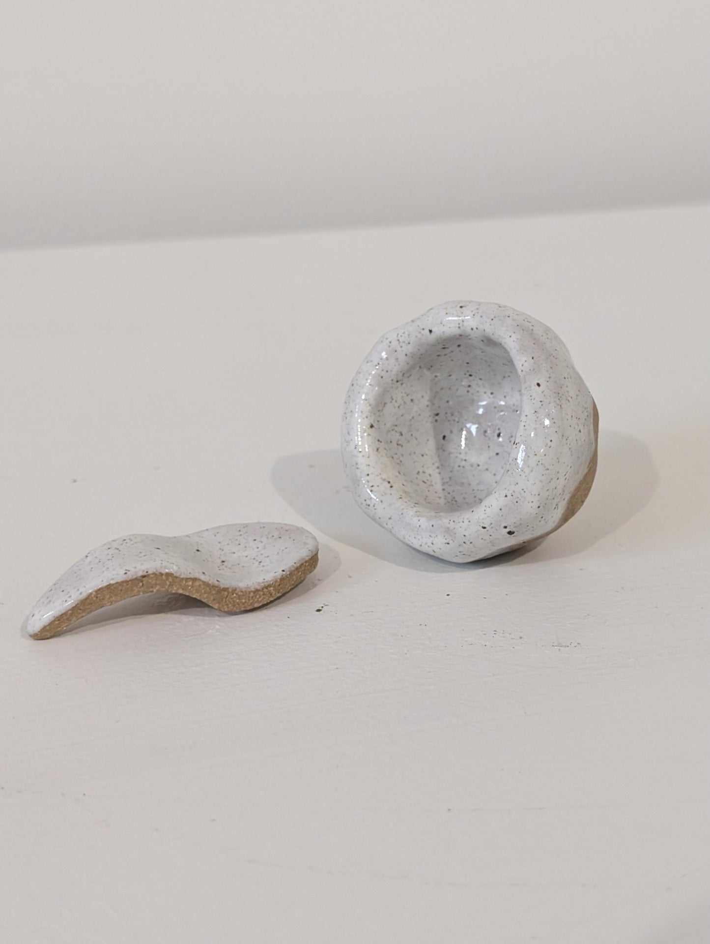 Pinch Pot with Spoon, Salt Cellar by Georgie Porge Designs