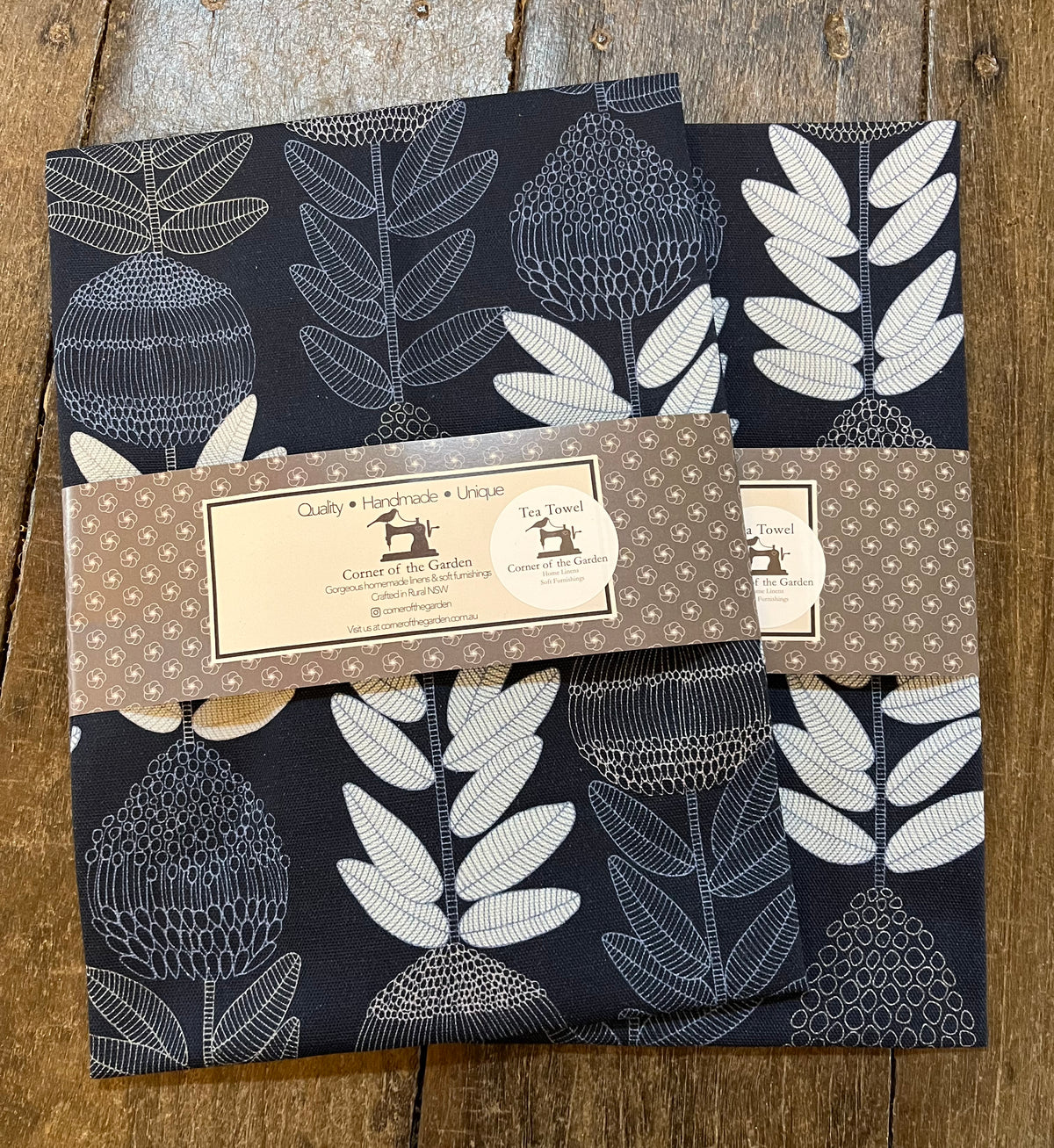 Handmade Tea Towel by Corner of the Garden