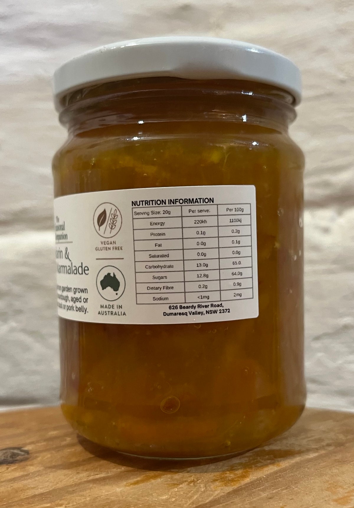 Mandarin & Galangal Marmalade 250ml by The Seasonal Companion