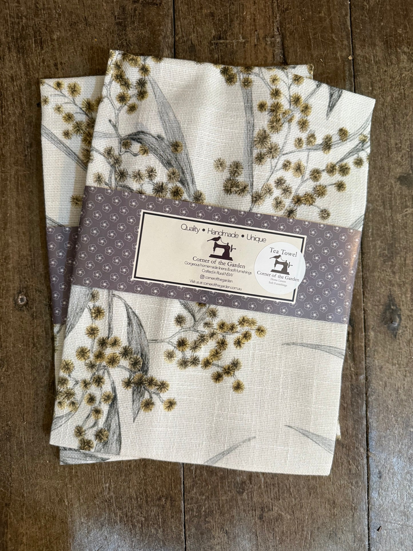 Handmade Tea Towel by Corner of the Garden