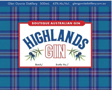 Highlands Gin 500ml by Glen Gowrie Distillery