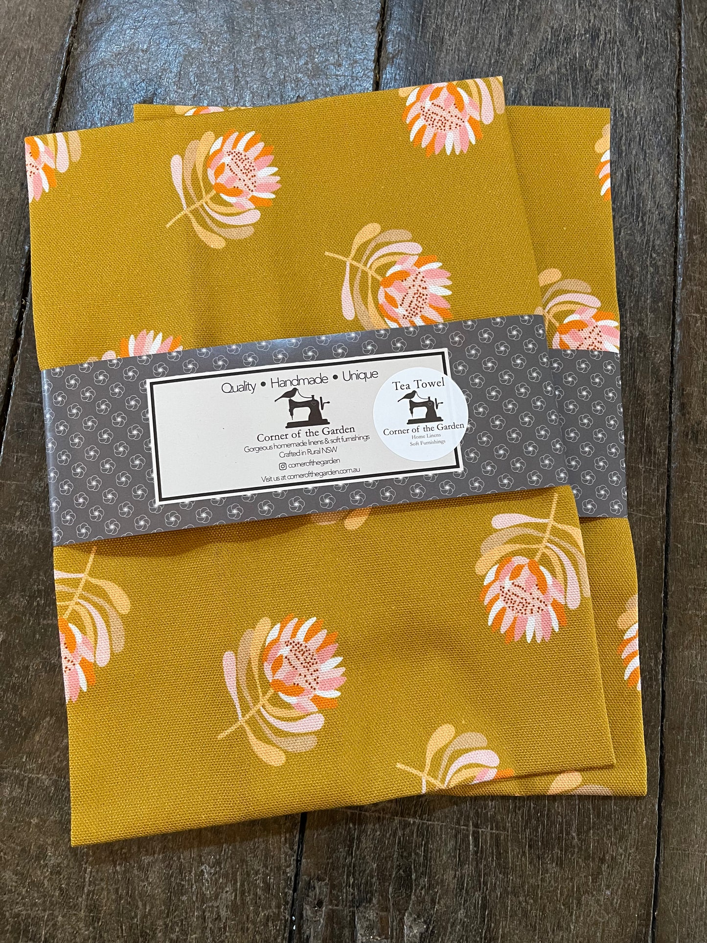 Handmade Tea Towel by Corner of the Garden