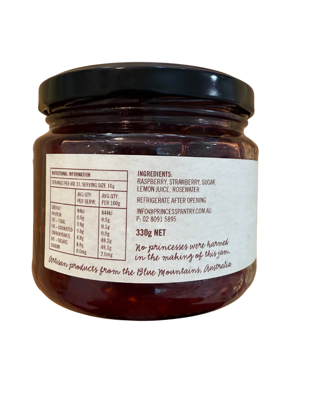 La Vie en Rose Crimson Berry Jam 330g by Princess Pantry