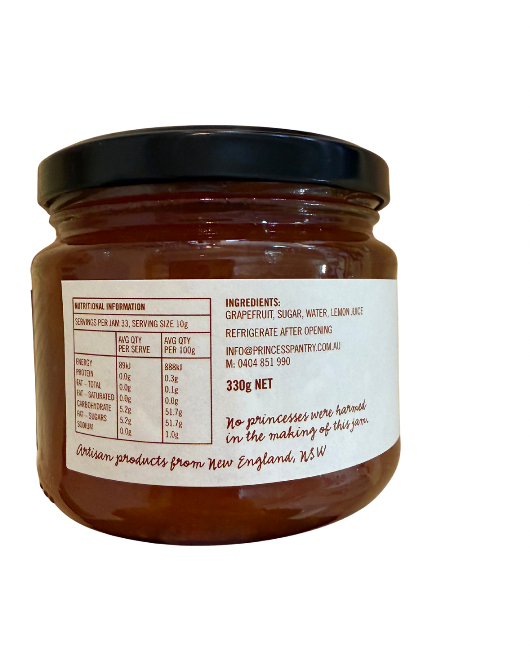 Ruby’s Ruby Grapefruit Marmalade 330g by Princess Pantry