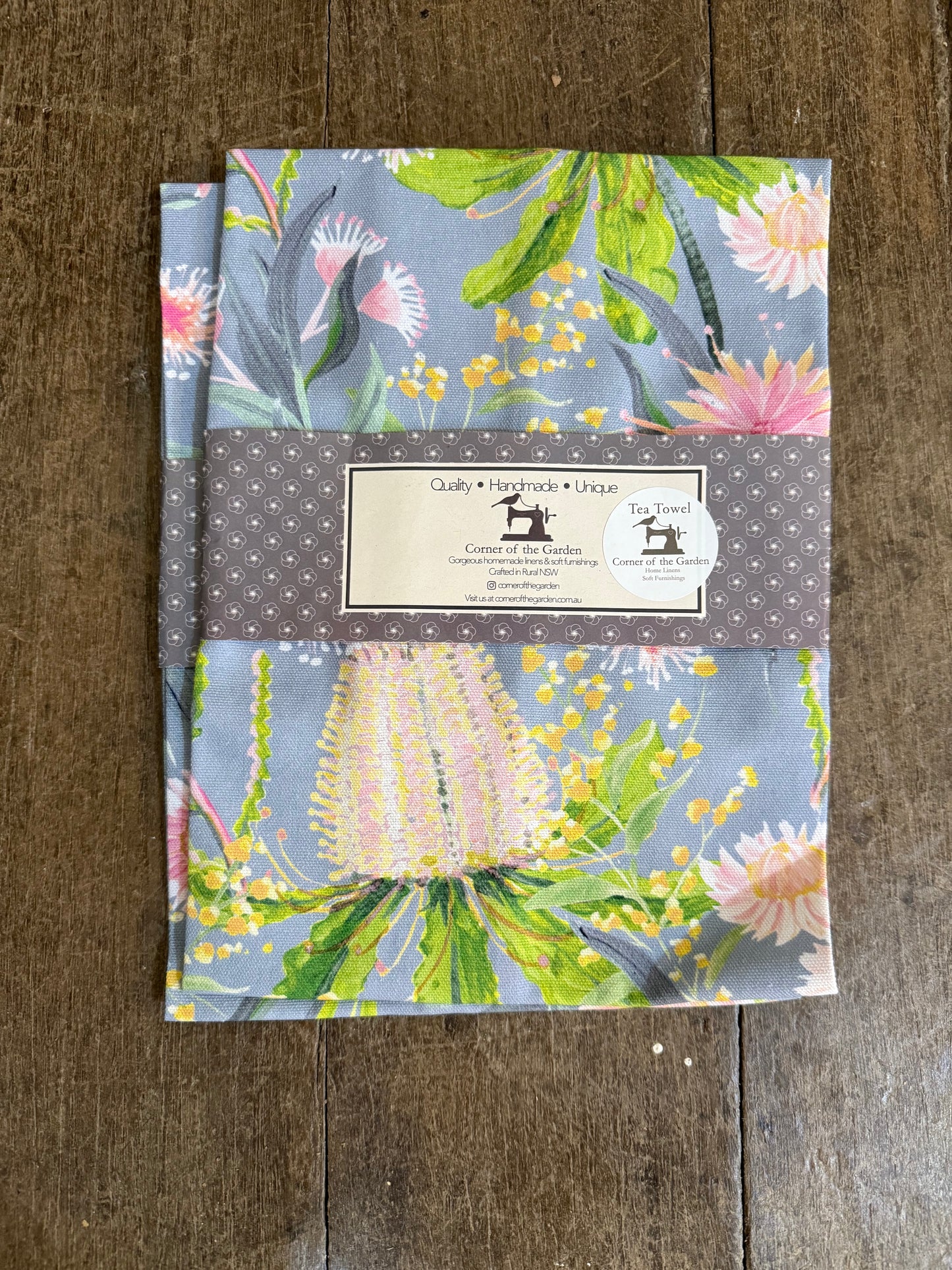Handmade Tea Towel by Corner of the Garden