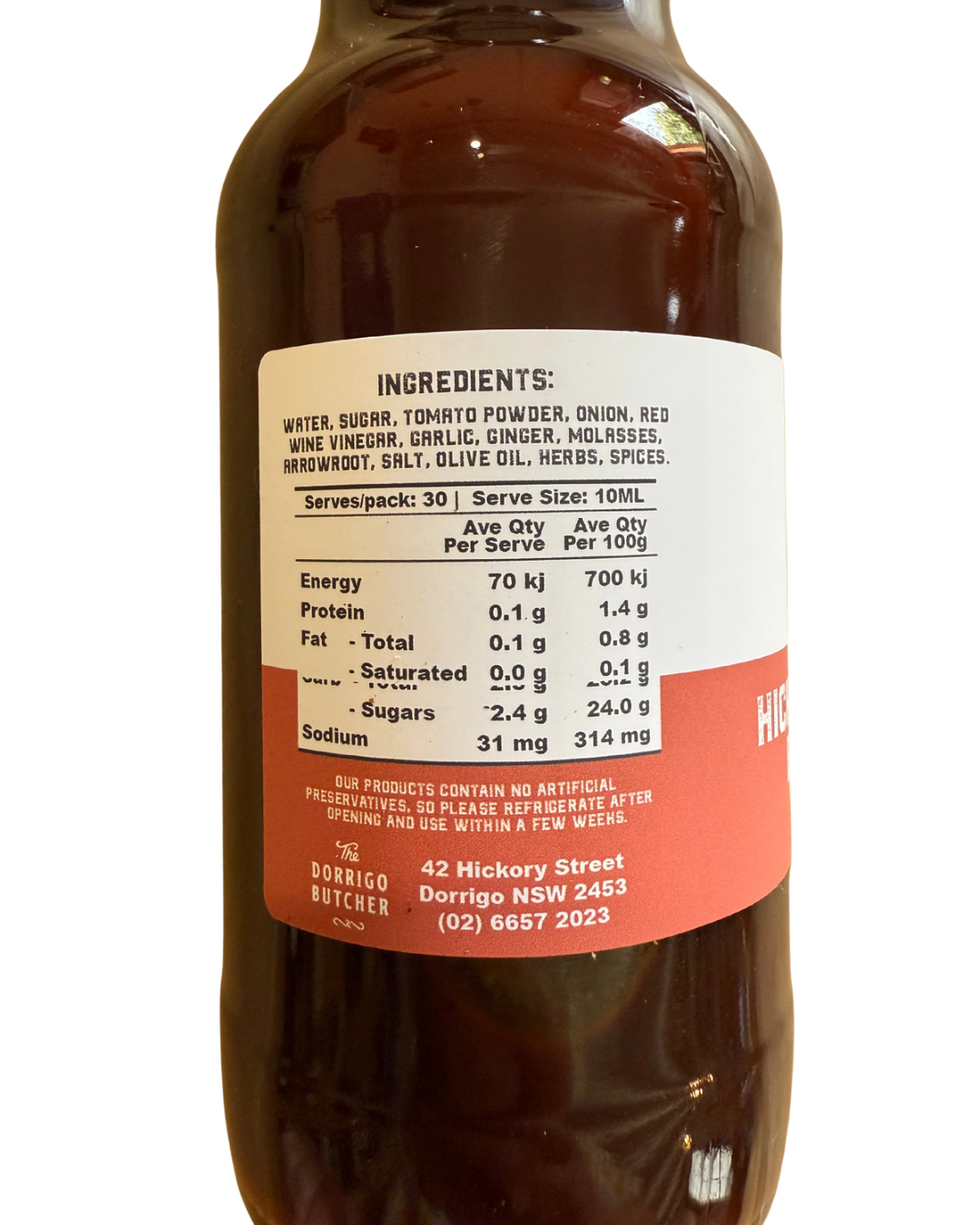 Hickory Smoked BBQ Sauce by The Dorrigo Butcher