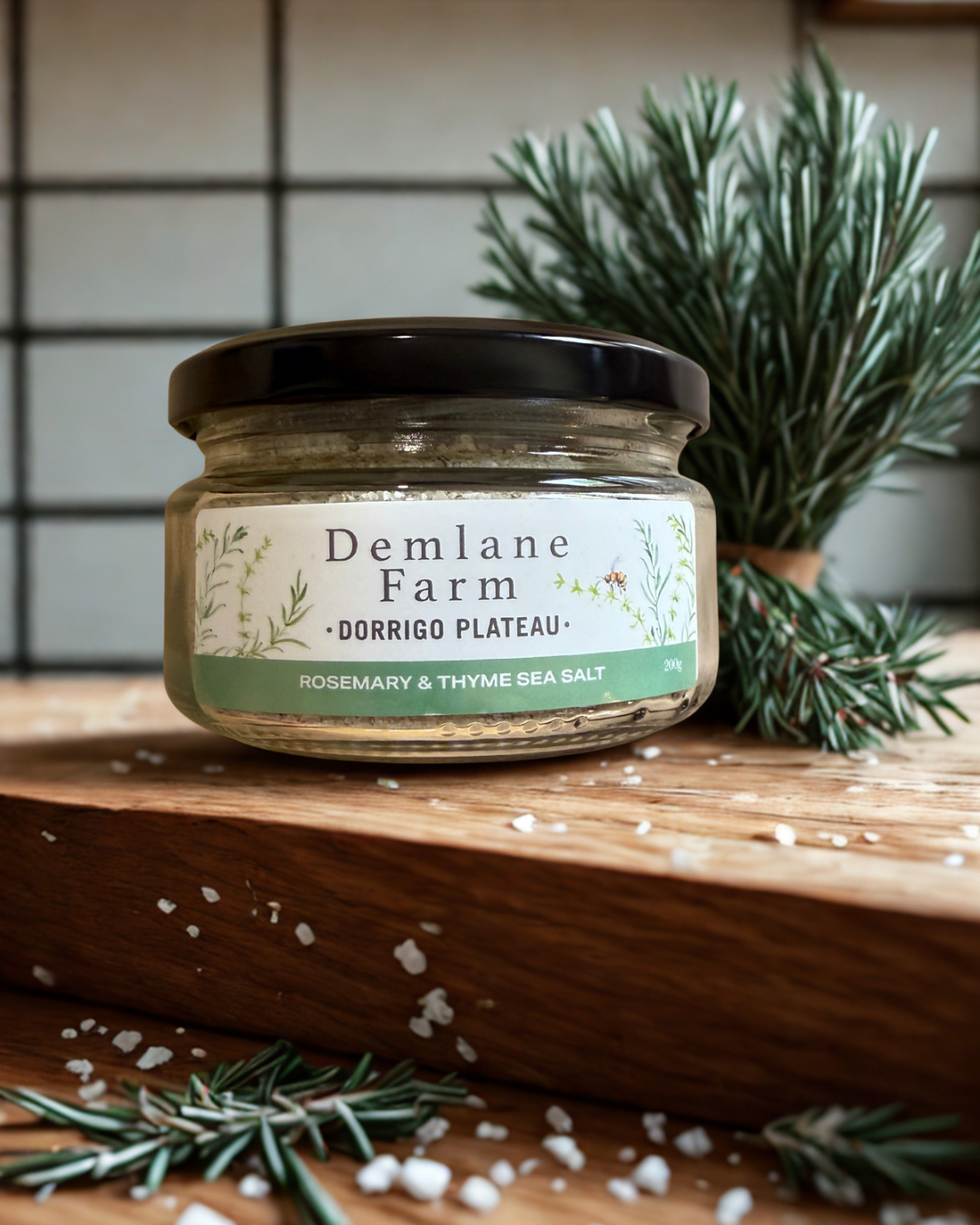 Rosemary and Thyme Sea Salt by Demlane Farm 200g
