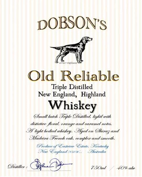 Old Reliable Whiskey by Dobson's 200ml