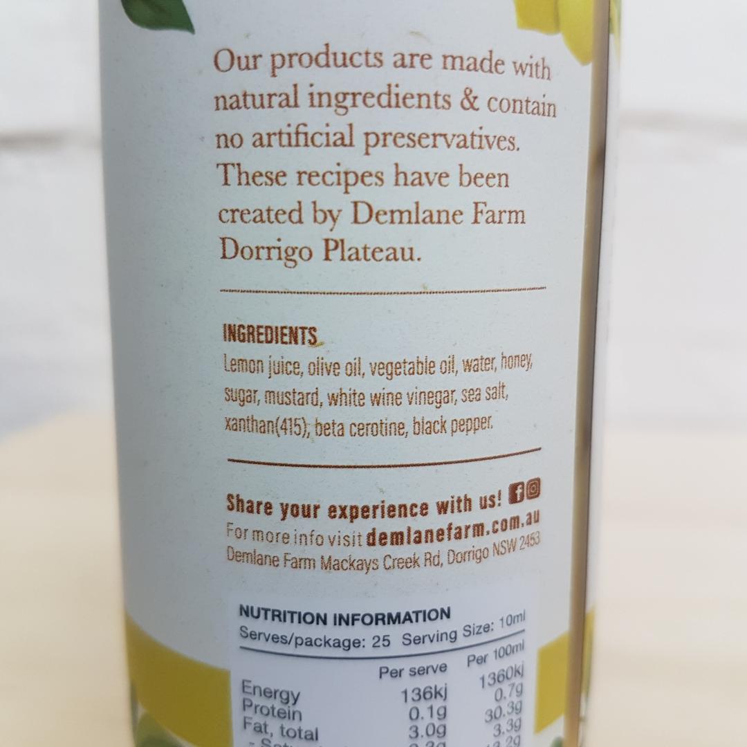 Lemon Honey Mustard Dressing by Demlane Farm