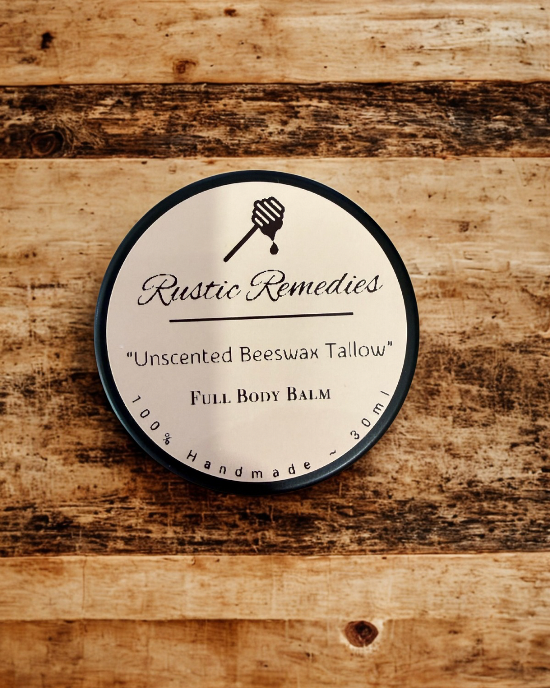 Unscented Beeswax Tallow - Full Body Balm 30ml