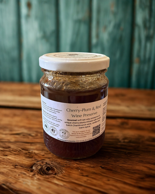 Cherry-Plum & Red Wine Preserve 250ml by The Seasonal Companion