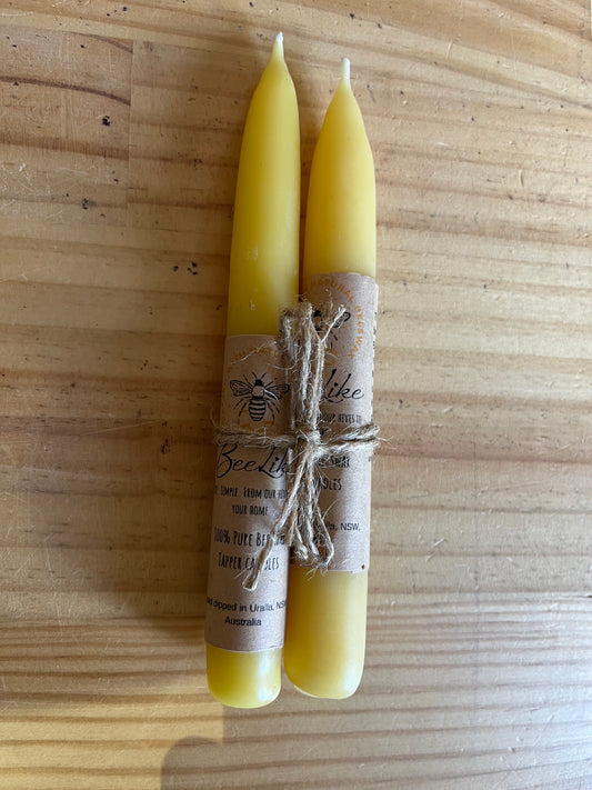 Beelike hand dipped candles - 15cm tall