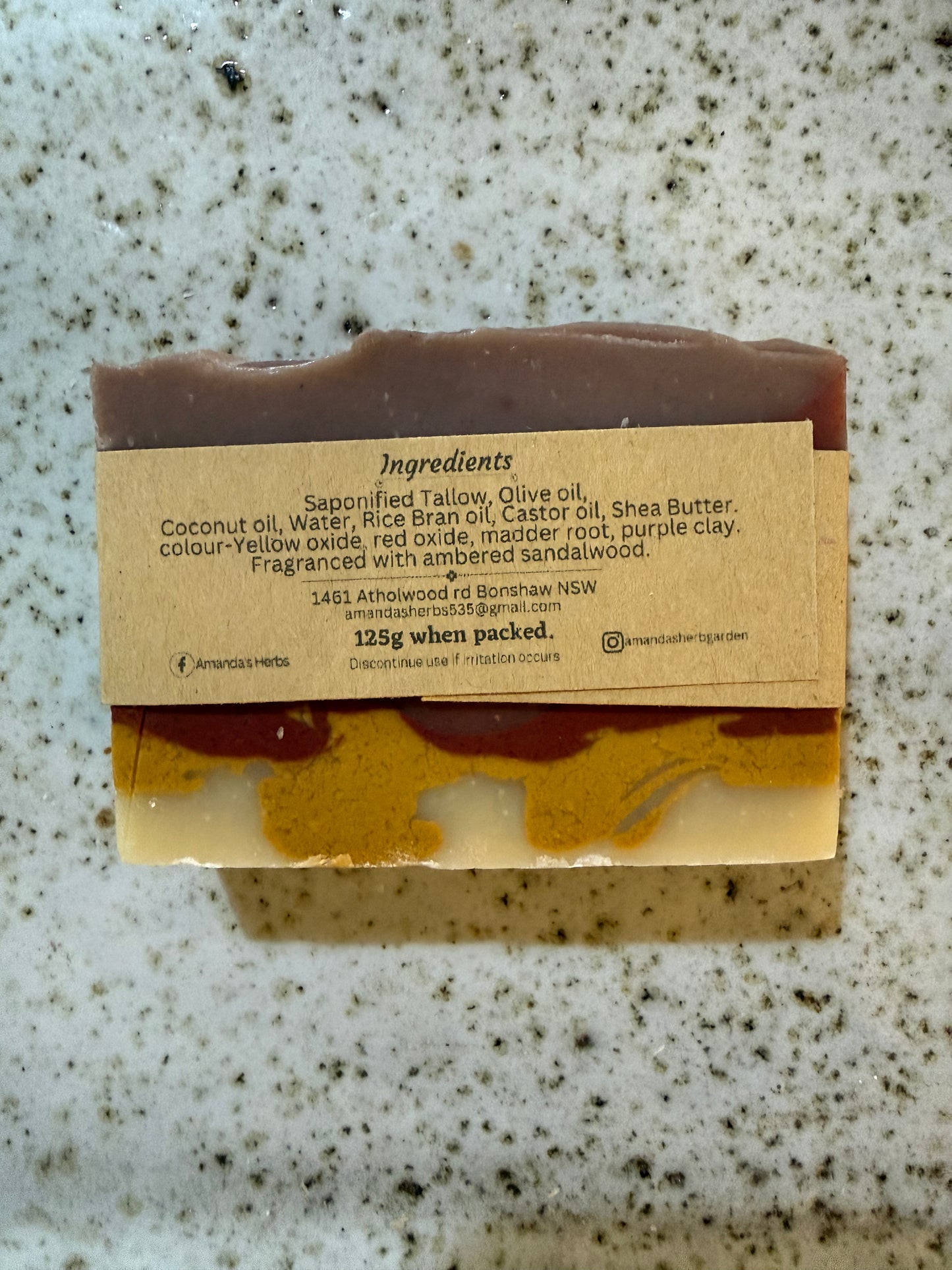 Sandalwood Sunset Soap by Amanda's Herbs