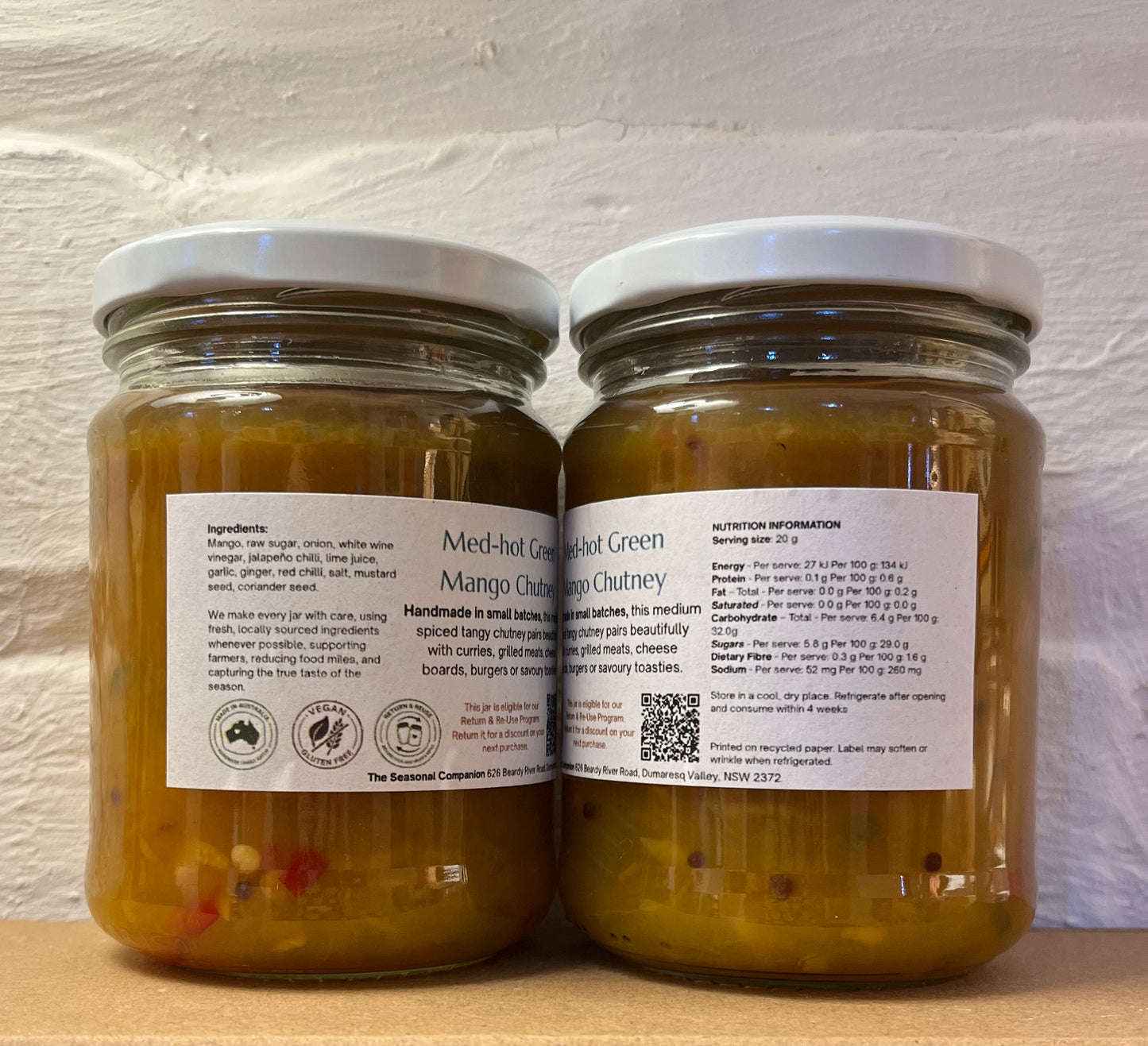Medium Hot Mango Chutney 250ml by The Seasonal Companion