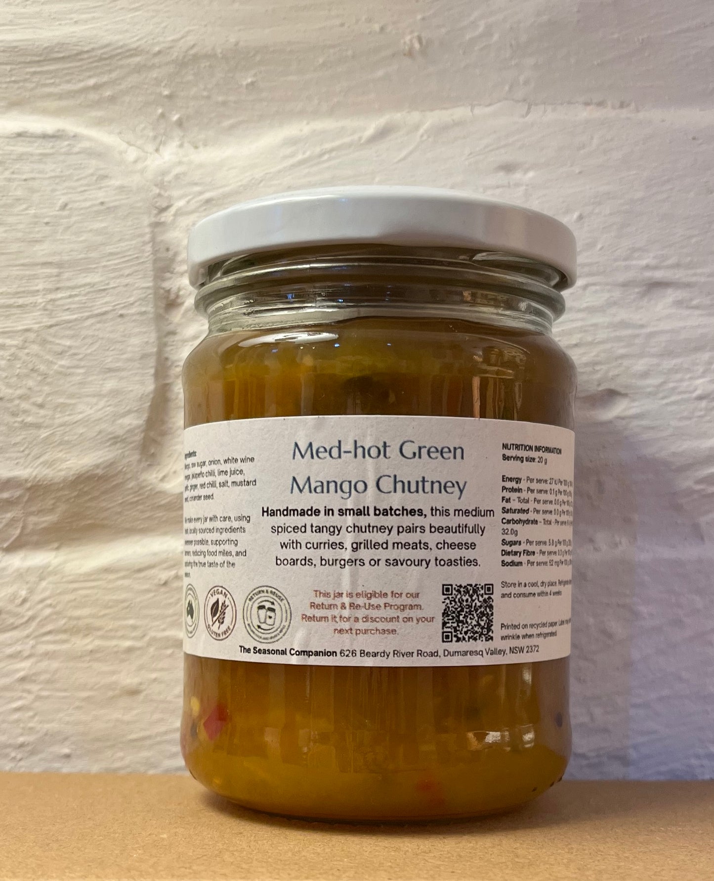 Medium Hot Mango Chutney 250ml by The Seasonal Companion