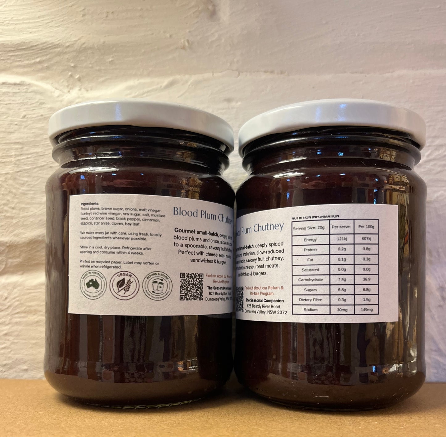 Blood Plum Chutney 250ml by The Seasonal Companion