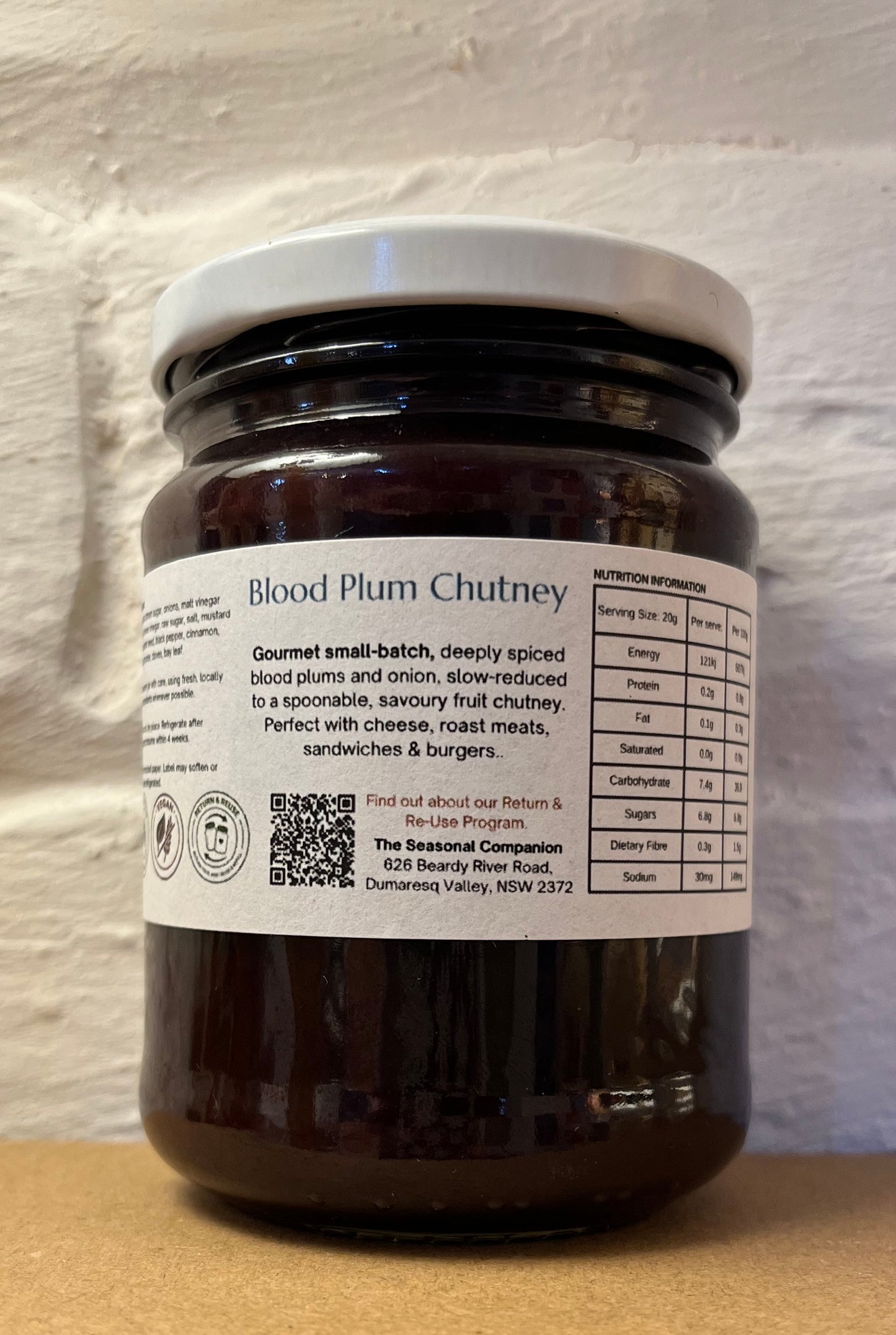 Blood Plum Chutney 250ml by The Seasonal Companion