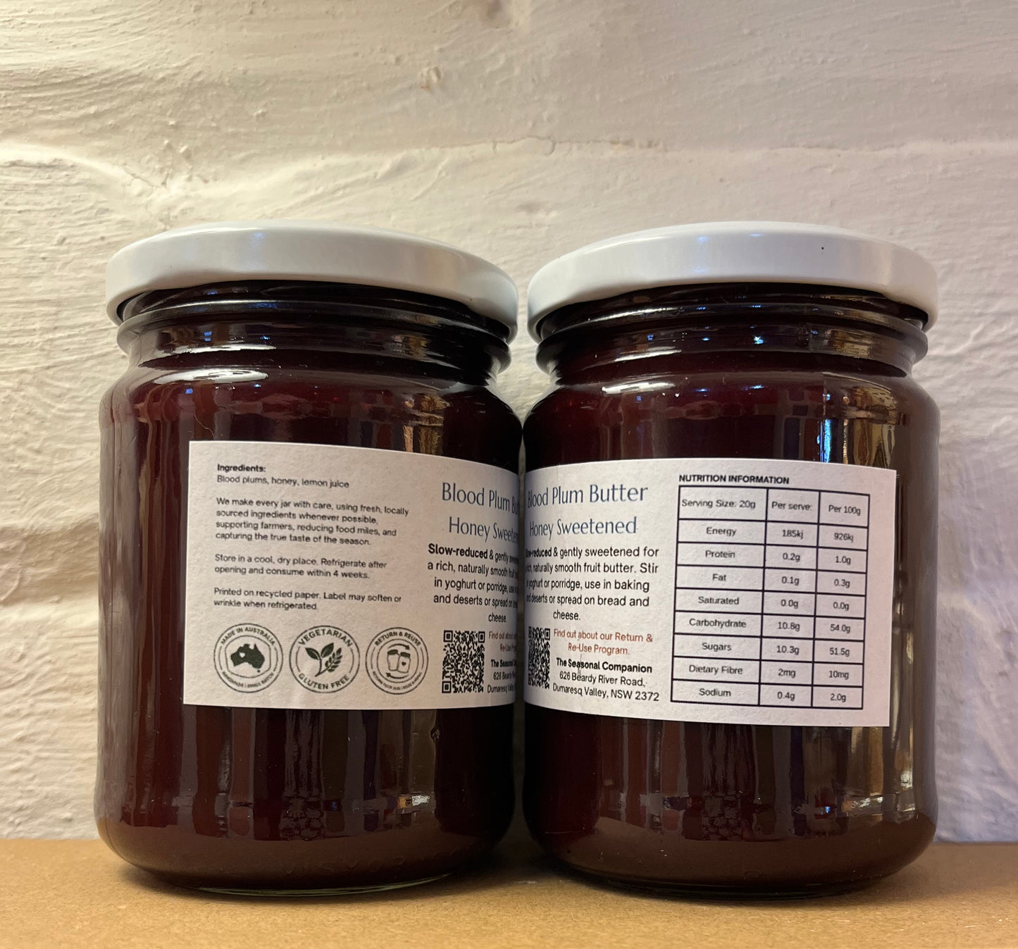 Blood Plum Butter 250ml by The Seasonal Companion