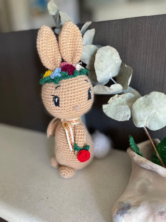 Bunny with Flower Crown Soft Toy