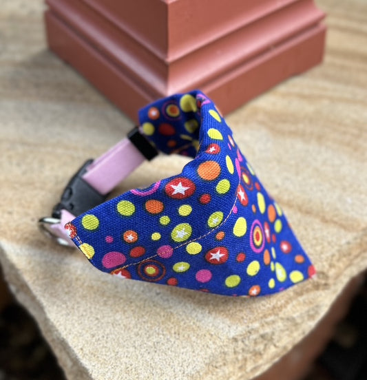 Dog Bandana Blue Star Fabric by Matchy Matchy