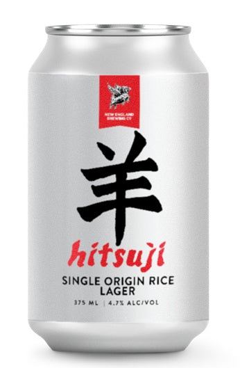 Hitsuji – Single Origin Rice Lager  x 1 can by New England Brewing Co.