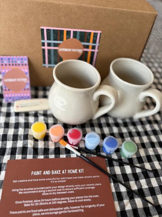 Paint & Bake Mug Kit by Latenight Pottery
