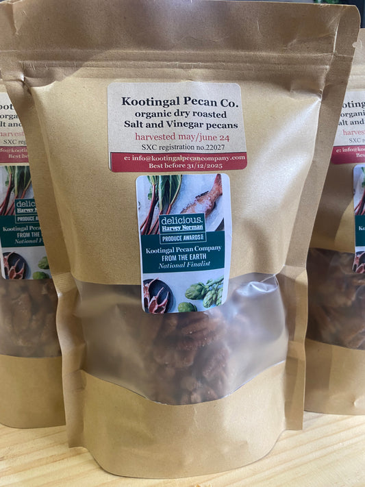 Dry Roasted Salt and Vinegar Pecans