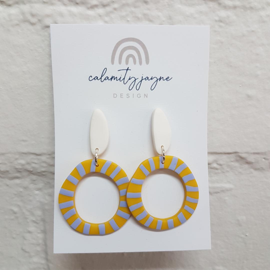 $29 Bright Circle Stud Earrings by Calamity Jayne