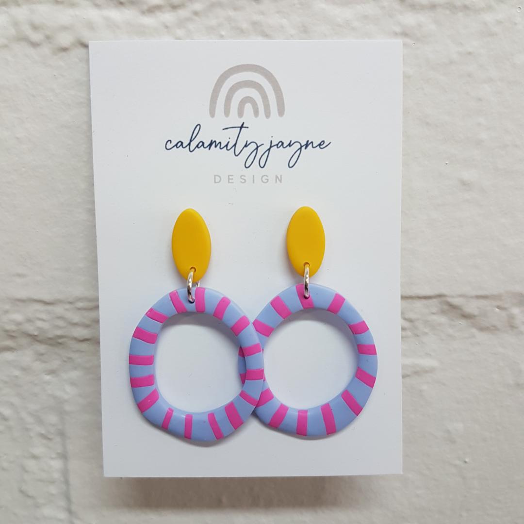 $29 Bright Circle Stud Earrings by Calamity Jayne