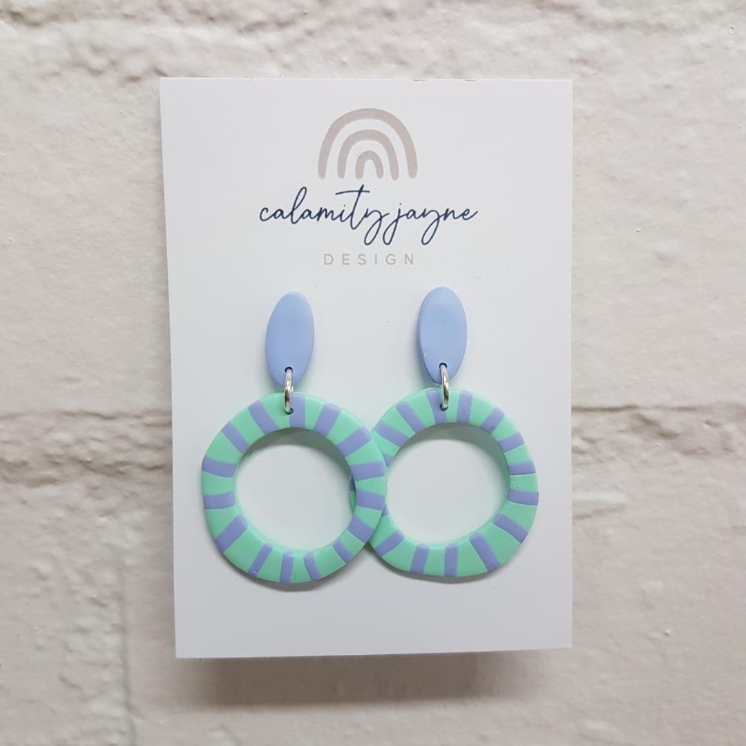 $29 Bright Circle Stud Earrings by Calamity Jayne