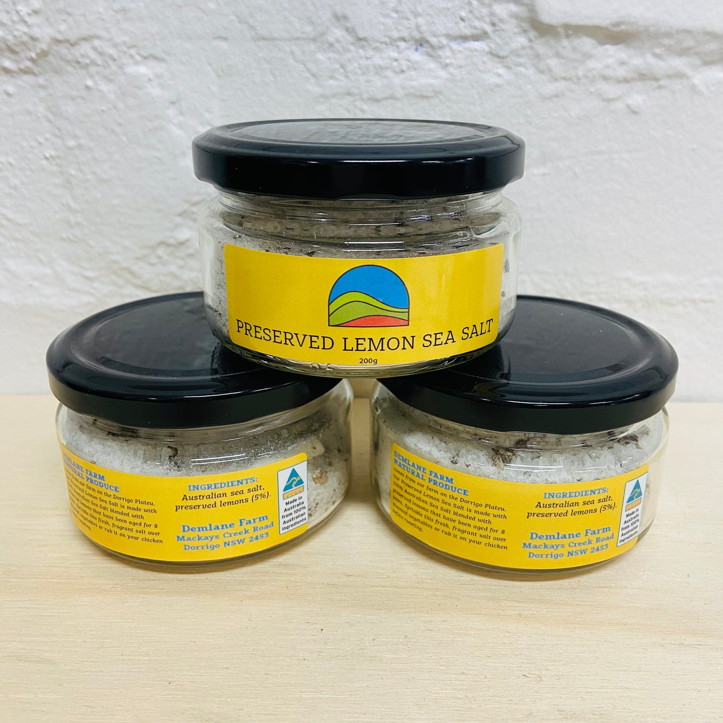Preserved Lemon Sea Salt by Demlane Farm 200g