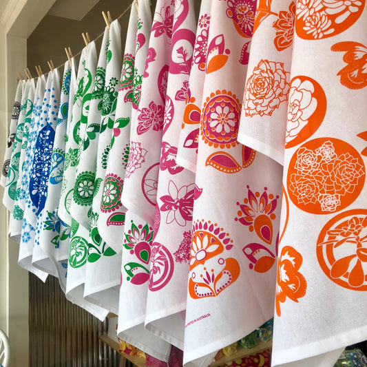 Cotton Tea Towels by Anna Sutherland