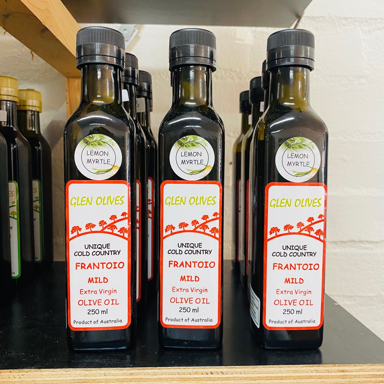 Frantoio Olive Oil blended with Lemon Myrtle 250ml by Glen Olives ...