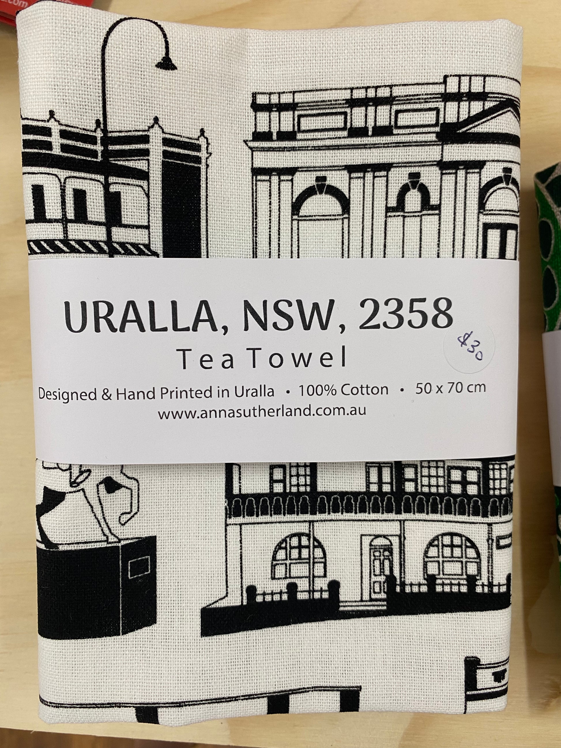 Uralla Cotton Tea Towel Screen Printed